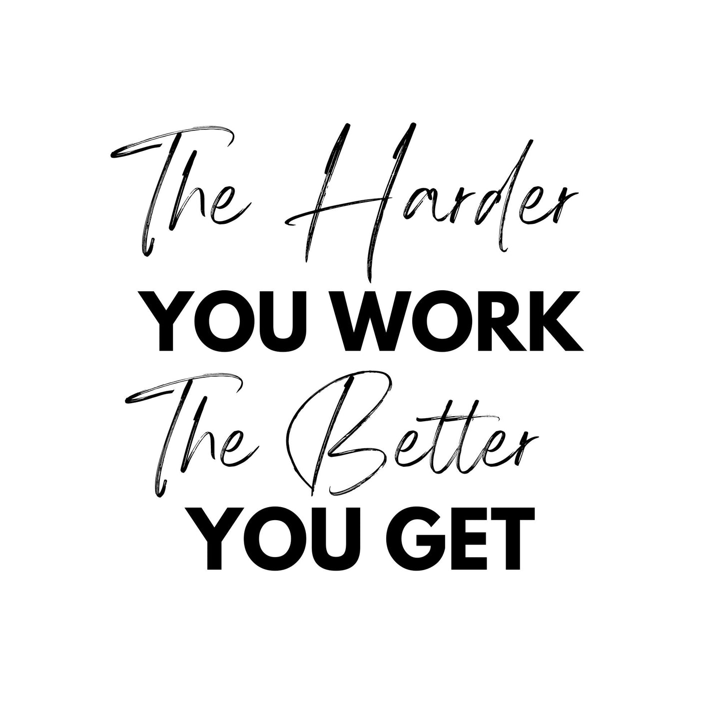 The Harder You Work, The Better You Get - Digital Download